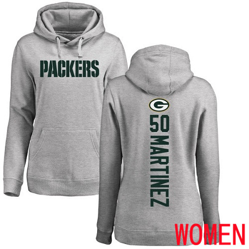 Green Bay Packers Ash Women 50 Martinez Blake Backer Nike NFL Pullover Hoodie Sweatshirts